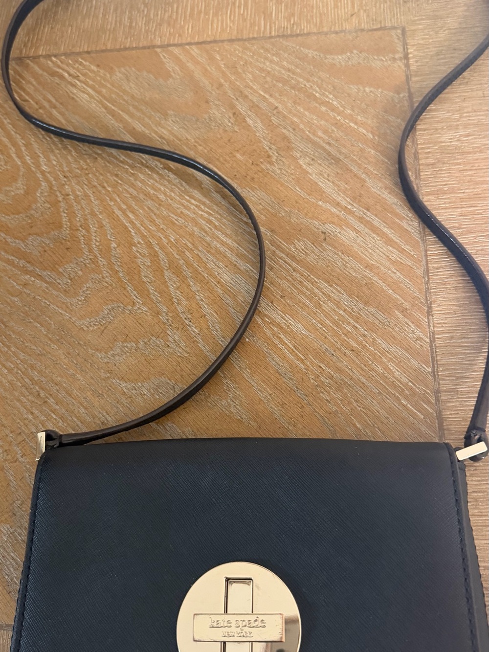 kate spade Black Crossbody with Gold Turn-Lock